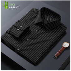 Mens Clothes Shirts Formal Long Sleeves Business Strips Casual Dress Shirts Tops