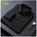 Mens Clothes Shirts Formal Long Sleeves Business Strips Casual Dress Shirts Tops