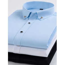 New Men's Dress Shirts Long Sleeves Formal Business Slim Fit Casual Shirts Tops