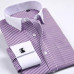 Men's Shirts French Cuff  Formal Striped Business Designer Italian Shirts