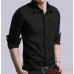 Mens Business Formal Dress Shirts Button-front Long Sleeve Slim Fit Tops Blouse