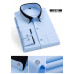 Mens Long Sleeves Dress Shirts Formal No Ironing Elastic Business Shirts Tops