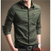 Mens Business Formal Dress Shirts Button-front Long Sleeve Slim Fit Tops Blouse