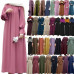 Dubai Kaftan Muslim Women Abaya Long Sleeve Maxi Dress Islamic Gown Arabic Robe