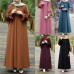 Dubai Kaftan Muslim Women Abaya Long Sleeve Maxi Dress Islamic Gown Arabic Robe