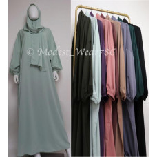 Prayer Abaya with built in Hijab Muslim Women Dress 9 Colors