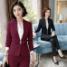 Women Formal Business Suits Slim Blazer Sets Career Office Work Wear Uniforms 