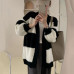 Fashion Women's Faux Mink Fur Sweater Cardigan Loose Knit Tops Travel Knitwear