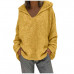 Womens Long Sleeve Hoodies Knitted Sweater Casual Solid Winter Baggy Jumper Tops