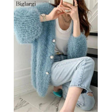 Autumn Sweater Coat Tops Women Knitted Long Sleeve Ladies Cardigans Coats