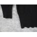 Say What Women's Sweater Large Ribbed Cuff Scoop Hem Rayon Blend Stretch Black