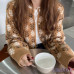 Women's Sweet Knitted Sweater Autumn Cardigan Cozy Cute Loose Knitwear Holiday 