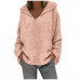 Womens Long Sleeve Hoodies Knitted Sweater Casual Solid Winter Baggy Jumper Tops